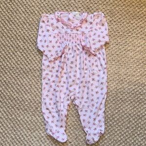 Kissy Kissy Pink Floral Kids Footie